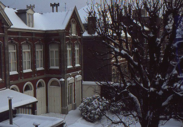 Le 32 rue Vantroyen, Lille, côté jardin en 1977 Le 32 rue Vantroyen, Lille, côté jardin en 1977.